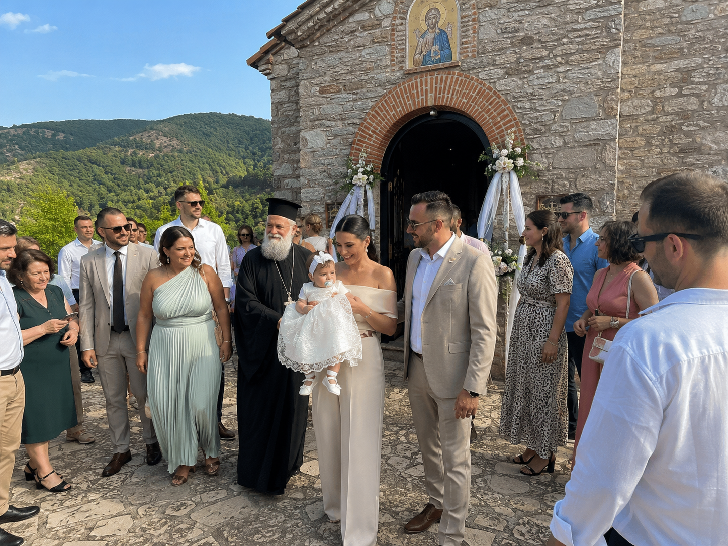 Οικογενειακή φωτογράφιση βάπτισης